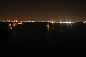 Washington DC night lights over the Potomac Take 2