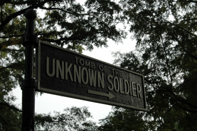 Tomb Unknown Soldier sign